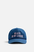 EMBROIDERED TEXT CAP