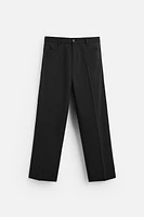 RELAXED FIT WOOL BLEND PANTS