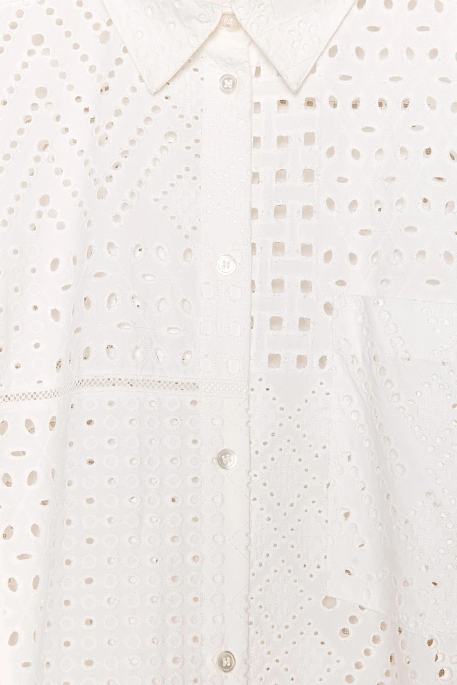ZW COLLECTION EMBROIDERED EYELET DRESS