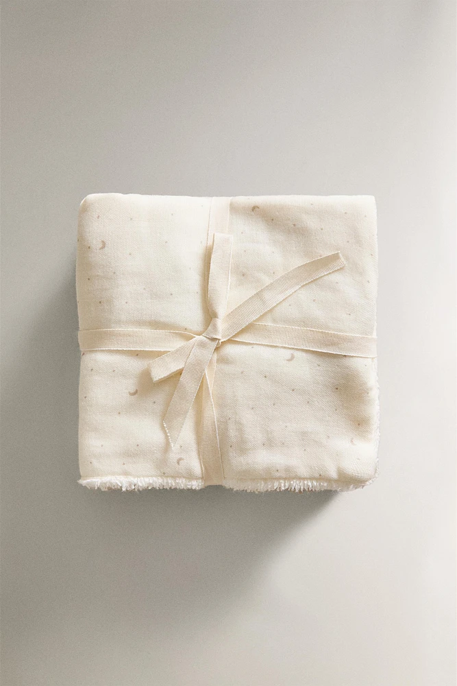 MINI SERVIETTE DE BAIN ENFANT LUNE (LOT DE 3)