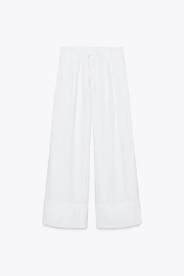 100% LINEN PALAZZO PANTS ZW COLLECTION