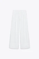 100% LINEN PALAZZO PANTS ZW COLLECTION