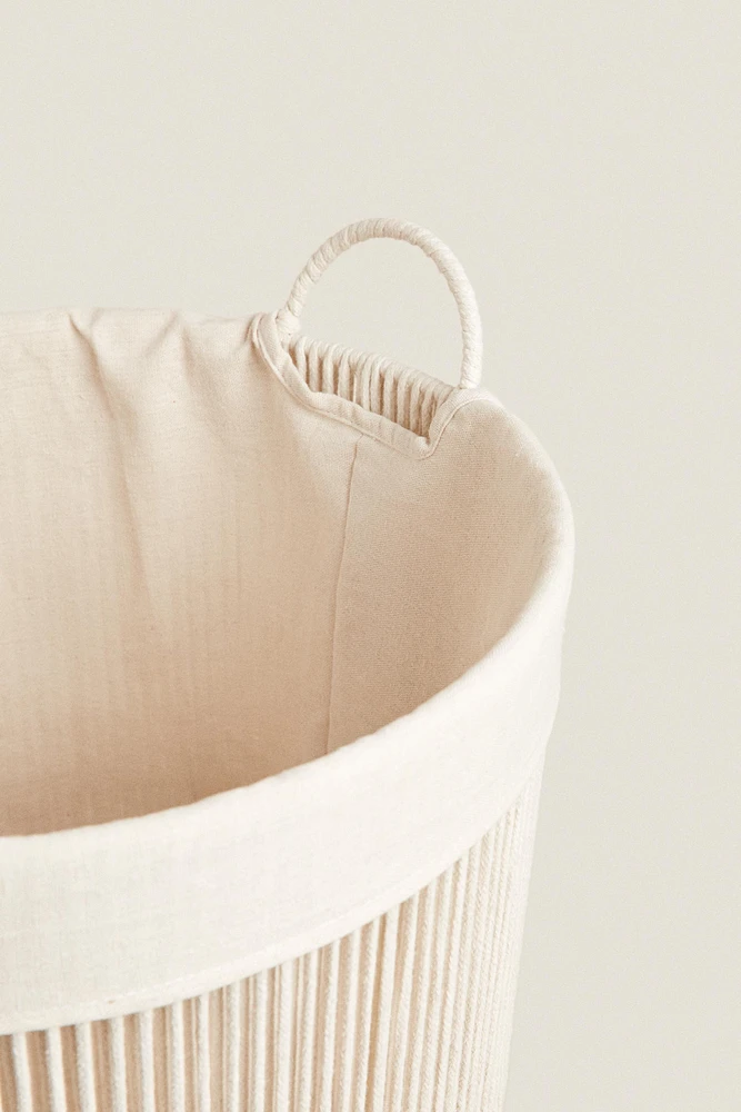 COTTON LAUNDRY BASKET