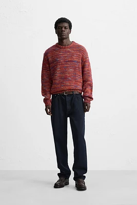 WOOL BLEND JACQUARD SWEATER