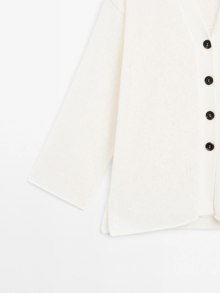 Cardigan oversize en maille fine