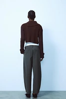 BUTTON BARREL PANTS