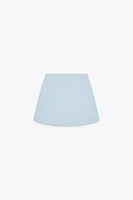PIPED KNIT MINI SKIRT