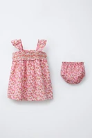 FLORAL DRESS AND BLOOMERS