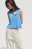 RUFFLED KNIT TOP