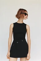 SPLIT SKIRT WITH BUTTONS