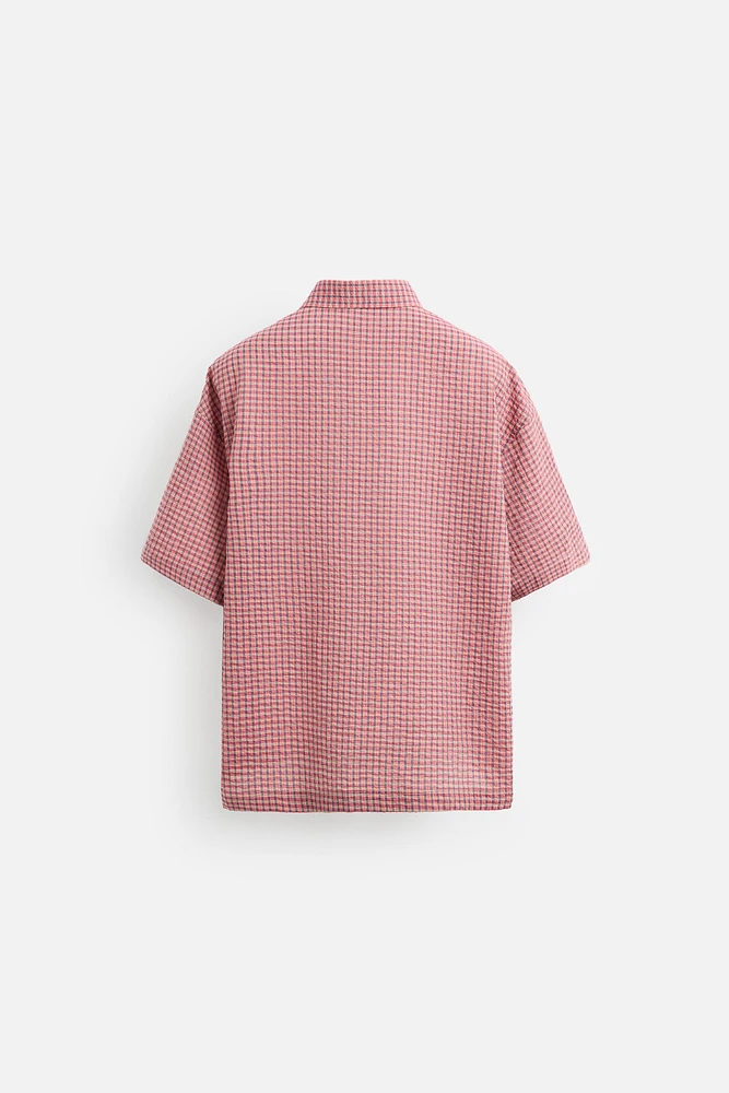 SEERSUCKER PLAID SHIRT