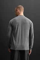 SEAMLESS ZIPPER NECK T-SHIRT