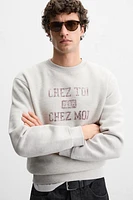 PRINTED TEXT SWEATSHIRT