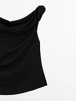 Top bustier drapé
