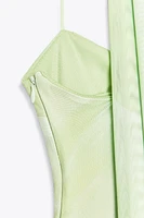 ROBE MIDI EN TULLE AVEC FOULARD