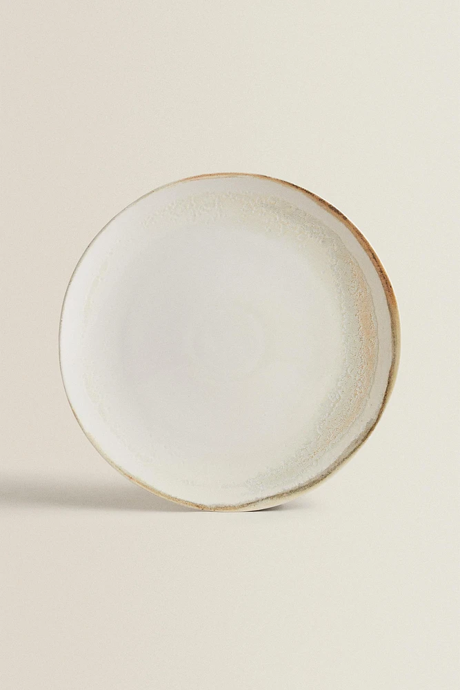 ROUND STONEWARE SERVING DISH