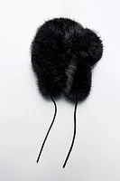 FAUX FUR AVIATOR HAT
