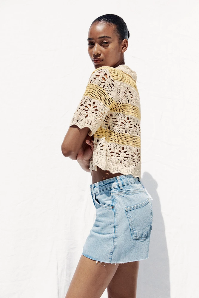 SHORT Z1975 EN JEAN TAILLE HAUTE