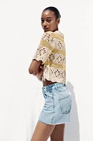 SHORT Z1975 EN JEAN TAILLE HAUTE