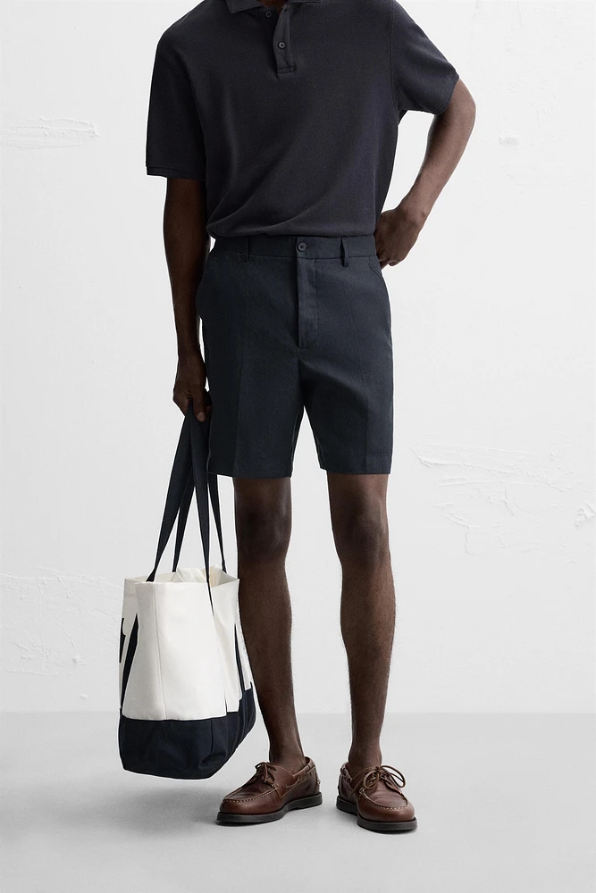 100% LINEN SHORTS