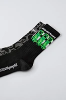 TWO PACK OF MINECRAFT © MOJANG AB ™ SOCKS