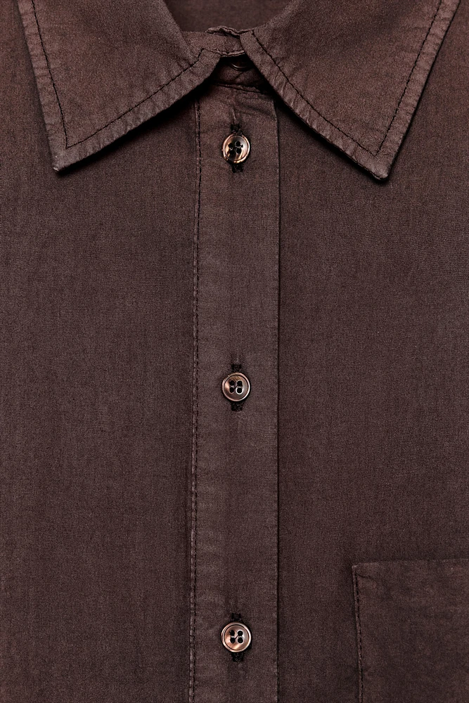 CHEMISE EN POPELINE À POCHE ZW COLLECTION