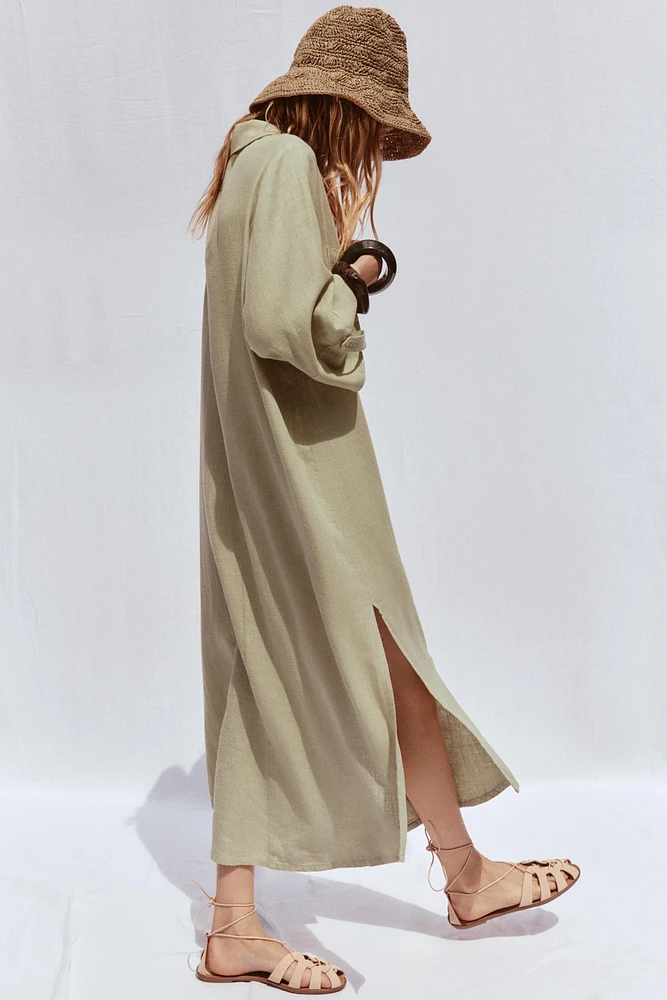 LINEN SHIRT DRESS