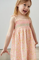 FLORAL ELASTIC STRAP DRESS