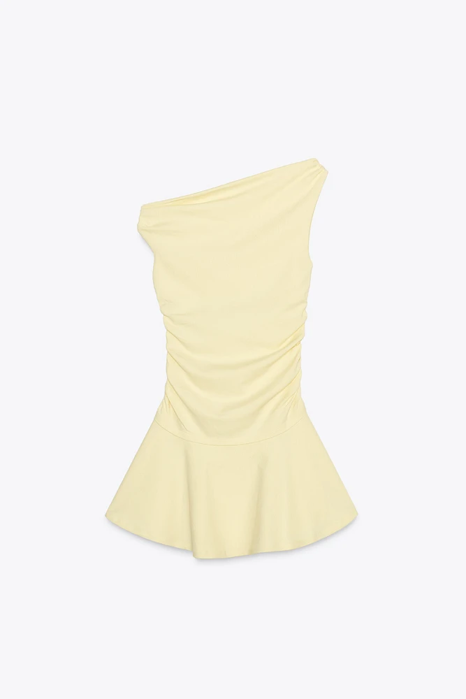 ROBE À TEXTURE AVEC PLIS