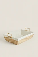 IRONING BASKET WITH FABRIC LINING