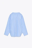 STRIPED OVERSIZED POPLIN SHIRT