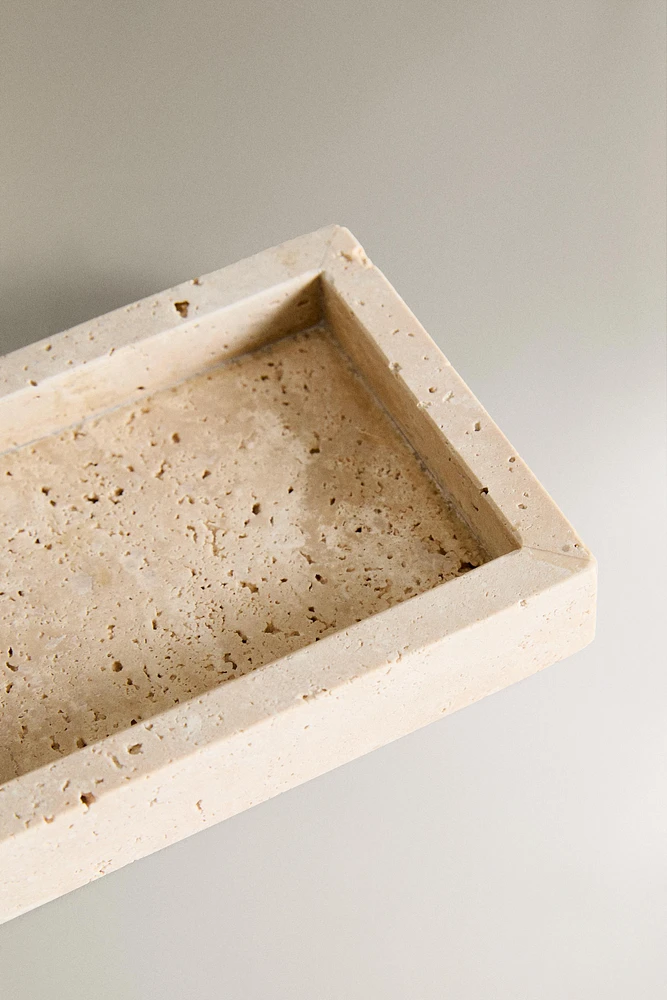 BEIGE MARBLE BATHROOM SOAP DISH