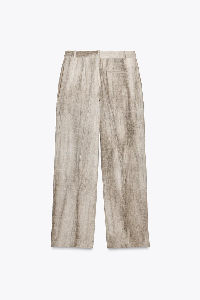 PANTALON BALLON TIE DYE 100 % LIN ZW COLLECTION