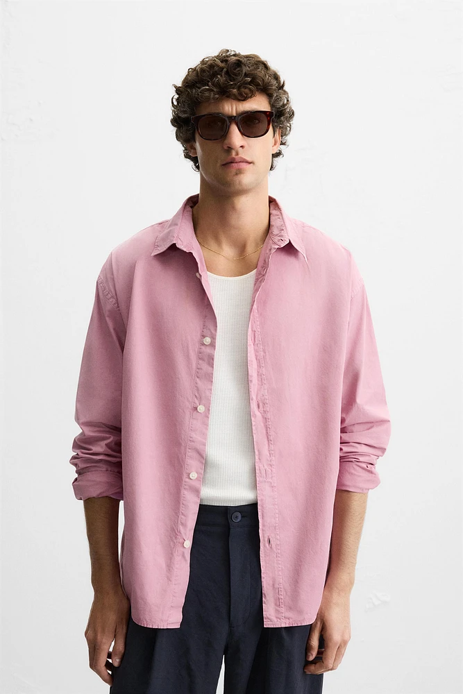 CHEMISE DÉLAVÉE EN COTON