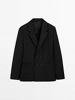 100% linen suit blazer