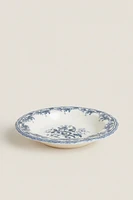 FLORAL EARTHENWARE SOUP PLATE