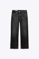 TRF HIGH-WAISTED CROPPED FLARE JEANS