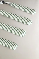 ENSEMBLE COUVERTS 4 PIÈCES MANCHE RAYURES