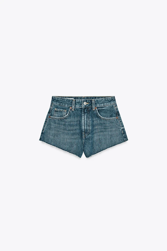 TRF MID-RISE MINI DENIM SHORTS