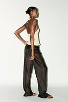PANTALON SEMI-TRANSPARENT FROISSÉ