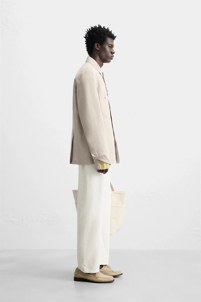 100% LINEN POCKET JACKET
