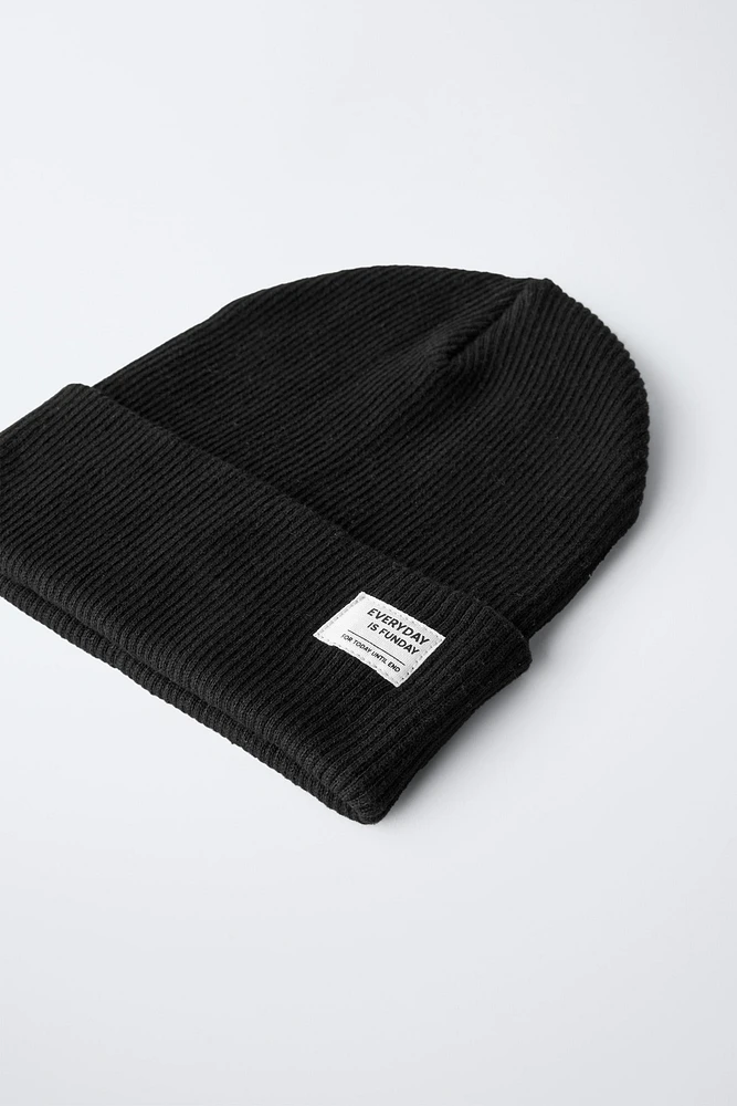 RIBBED COTTON HAT