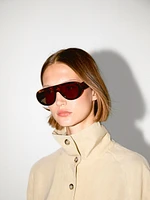 Veste bomber lin à col montant