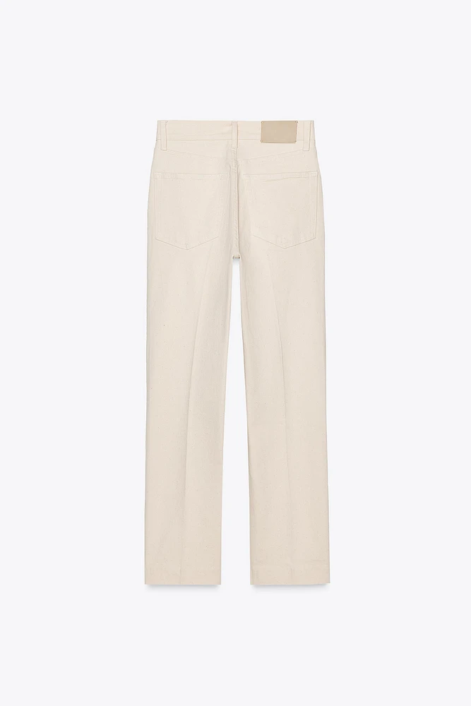ZW COLLECTION HIGH RISE BOOTCUT CROPPED JEANS