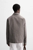 TEXTURED WEAVE OVERSHIRT