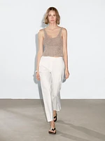 Pantalon stretch lin
