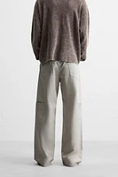 BELTED RELAXED FIT PANTS