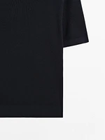 T-shirt manches courtes en maille texturée