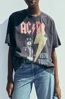 WASHED EFFECT T-SHIRT ©AC/DC
