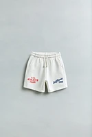 EMBROIDERED TEXT SHORTS